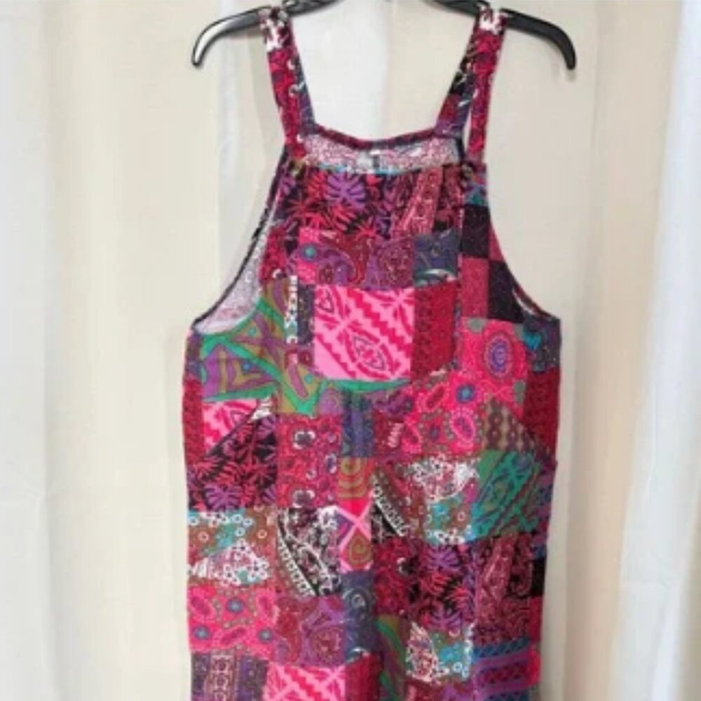 Patchwork Jumpsuit Overalls Boho Festival